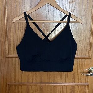 Aerie Black Cross-Back Sports Bra